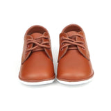 Baby Boys Cognac Leather Lace Up Shoe - Babychelle.com