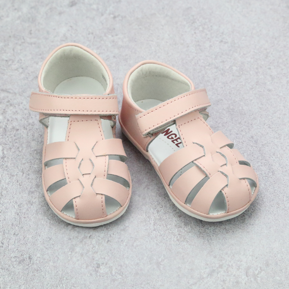 Angel Baby Girls Christie Leather Fisherman Sandals - Babychelle.com