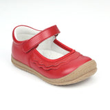 Red Leather Ruffle Mary Janes - Toddler - Babychelle.com