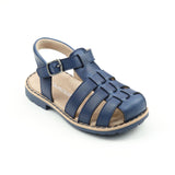 Emerson Boys Navy Leather Fisherman Sandal - Babychelle.com