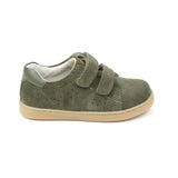 Toddler Boys Kyle Green Suede Double Strap Velcro Perforated Sneaker