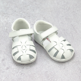 Baby Boys Classic White Leather Fisherman Sandal - Southern Baby Shoes - Babychelle.com