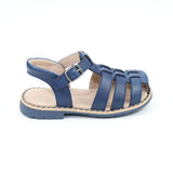 Emerson Boys Navy Leather Fisherman Sandal - Babychelle.com