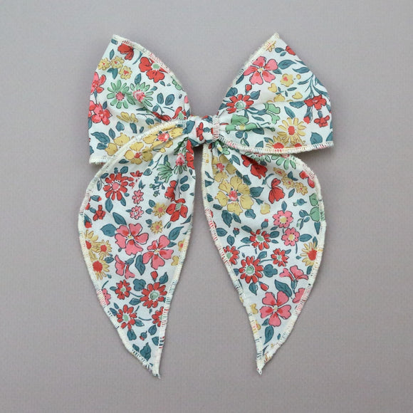 Girls Liberty of London Midi Bow with Alligator Clip - Flora Hair Bow - Babychelle.com