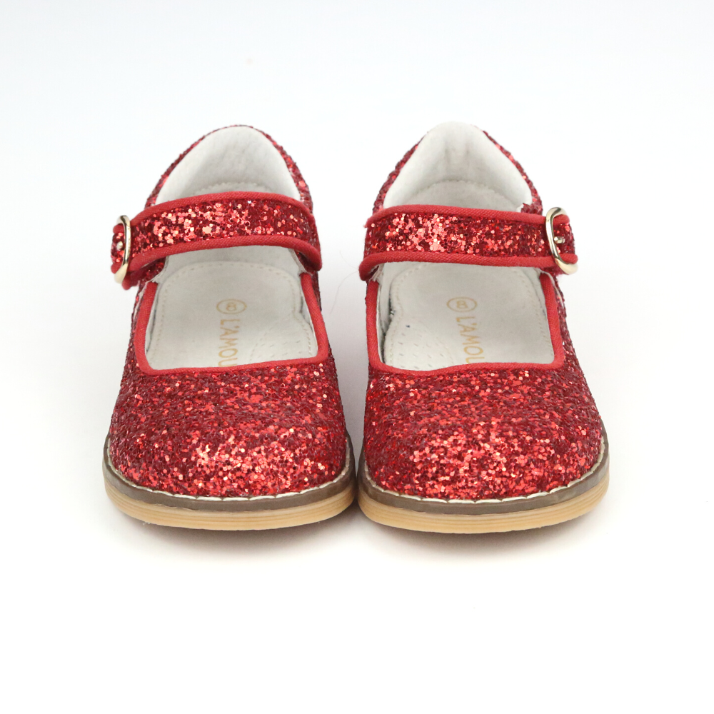 Red glitter baby shoes on sale