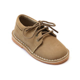 L'Amour Boys Khaki Nubuck Leather Lace Up Shoes - Babychelle.com