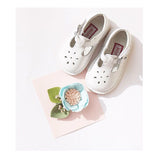 L'Amour Girls Classic 751 White Leather Mary Janes - Babychelle.com