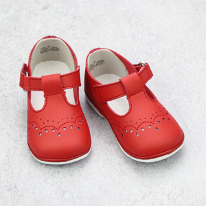 Angel Baby Shoes - Girls Birdie Classic Red T-Strap Mary Janes - Southern Baby Shoes - Heirloom Shoes