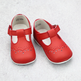 Angel Baby Shoes - Girls Birdie Classic Red T-Strap Mary Janes - Southern Baby Shoes - Heirloom Shoes