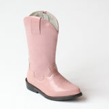 L'Amour Girls Pink Embroidered Cowboy Boots