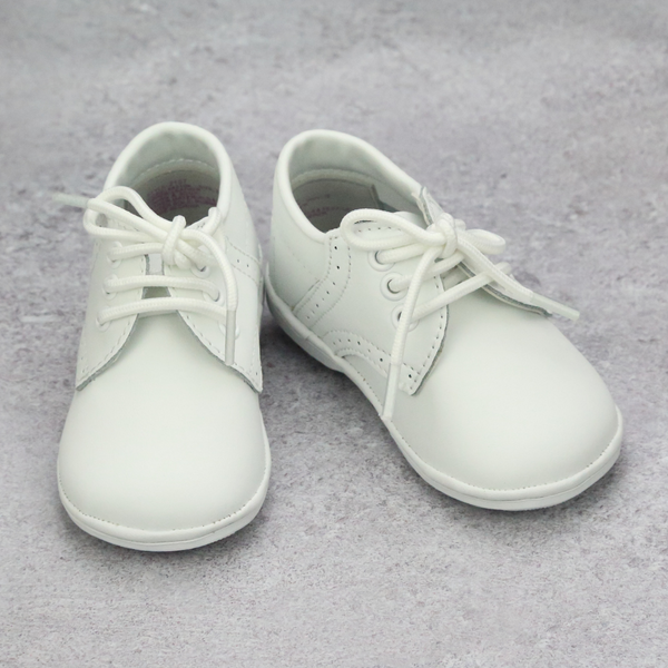 boys white dress shoes Angel Baby James Boy's White Leather Lace Up Shoe (Baby) White / Baby 2