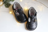 L'Amour Girls Classic 751 Black Leather Mary Janes - Babychelle.com