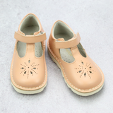 Alix Vintage Inspired Apricot Pink T-Strap Wedge Mary Jane - Babychelle.com
