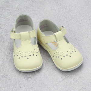 Angel Baby Shoes - T-Strap Mary Janes - Vintage Inspired Ecru Mary Janes - Southern Baby Shoes - Heirloom Shoes