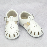 Baby Girls Shelby White Caged Leather Sandals - Southern Baby Shoes -  Babychelle.com