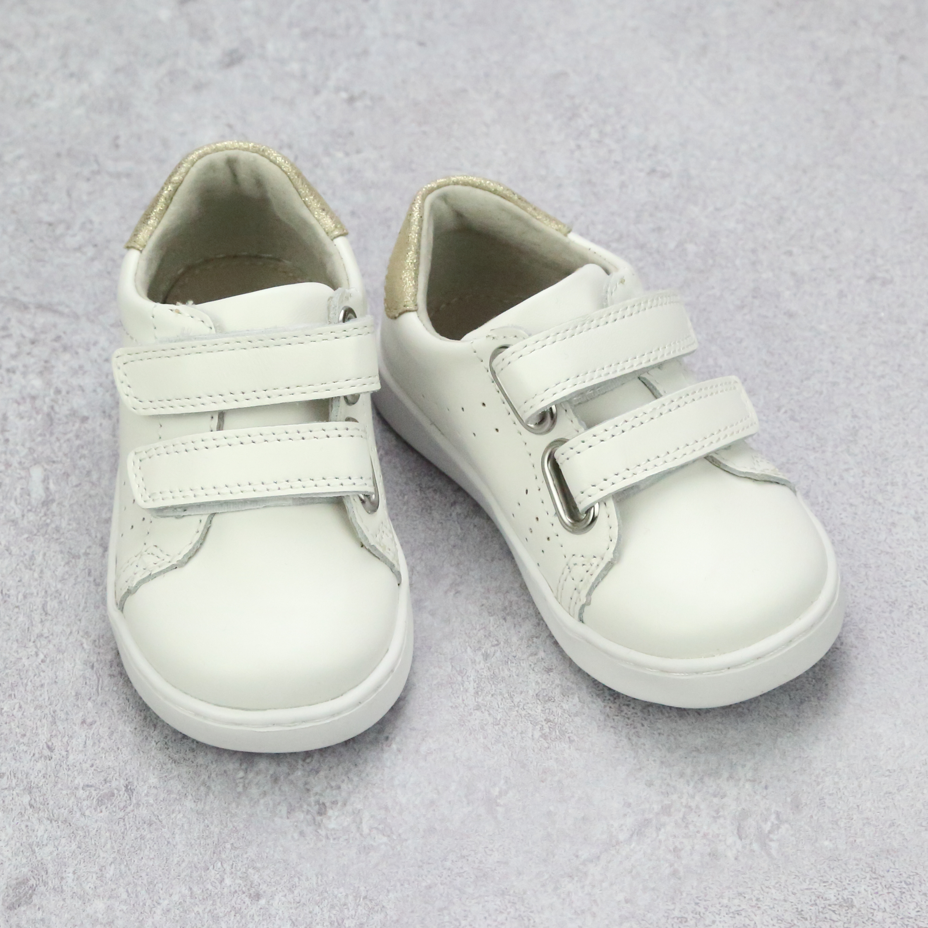 Girls white leather sneakers on sale