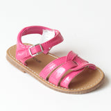 L'Amour Girls B620 Fuchsia Braided Sandals