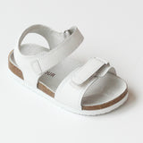 L'Amour Boys White Double Strap Cork Sandals