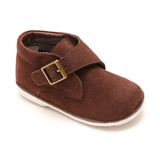 Classic Vintage Angel Baby Boys Finch Brown Suede Leather Buckle Strap Boot  - Babychelle.com