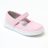 L'Amour Girls Jenna Pink Canvas Mary Janes - Babychelle.com