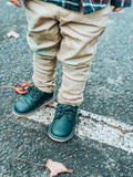  L'Amour Boys Navy Leather Lace Up Shoes - Babychelle.com