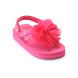 L'Amour Girls Fuchsia Sequin EVA Foam Sandals with Strap - Babychelle.com