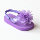 L'Amour Toddler Girls Purple Sequin EVA Foam Sandals