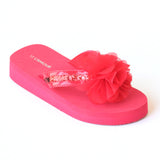 L'Amour Girls Red Sequin EVA Foam Sandals
