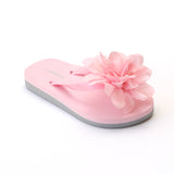 L'Amour Girls Pink Organza Flower Flip Flops - Babychelle.com