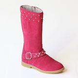 L'Amour Girls Studded  Suede Tall Boots