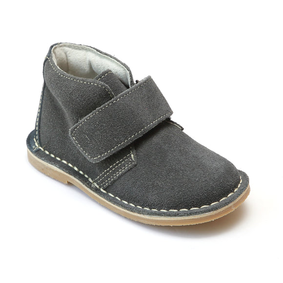 L'Amour Boys Gray Velcro Strap Boots - Babychelle.com