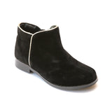 L'Amour Girls Black Velvet Ankle Boots - Babychelle.com
