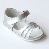 Angel Baby Girls Silver Strappy Sandals