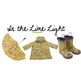Pluie Pluie Girls RC - Lime Flower Rain Coat