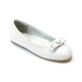 L'Amour Girls White Dual Bow Ballet Flats - Babychelle.com