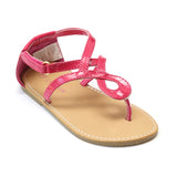 L'Amour Girls Fuchsia Swirl Loop Sandals - Babychelle.com