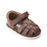 Angel Baby Boys Brown Leather Fisherman Sandals - Babychelle.com