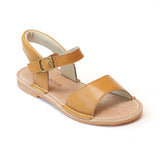 L'Amour Girls Open Toe Stitch Down Mustard Sandal - Babychelle.com