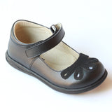 Angel Baby Girls Bloom Black Leather Mary Janes