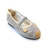 L'Amour Girls Gray Mouse Flats - Babychelle.com