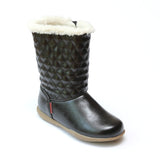 L'Amour Girls Black Quilted Mid Calf Boot - Babychelle.com