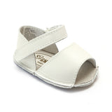 Angel Baby Girls White Open Toe Crib Sandals - Babychelle.com