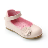 L'Amour Girls Special Occasion Pink Camellia Flats - Babychelle.com