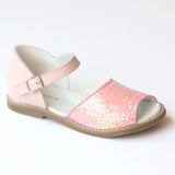 L'Amour Girls Glitter Pink Open Toe Sandal
