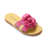 L'Amour Girls Fuchsia Camellia Thong Sandal - Babychelle.com