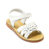 L'Amour Girls White Scalloped Open Toe Sandal - Babychelle.com