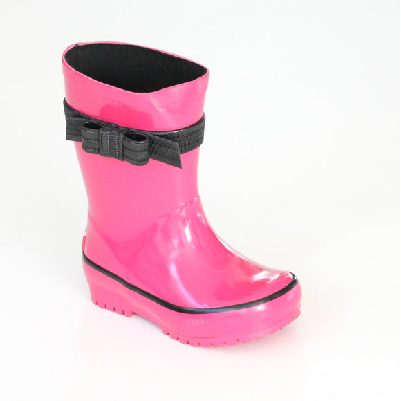 Pluie Pluie Girls R2B - FU Fuchsia Bow Rain Boots