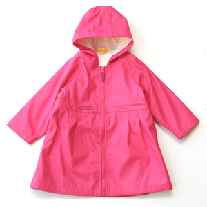 Pluie Pluie Girls Solid Fuchsia Rain Coat - Babychelle.com