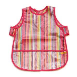 Pluie Pluie Girls Pink Stripe Bib - Babychelle.com