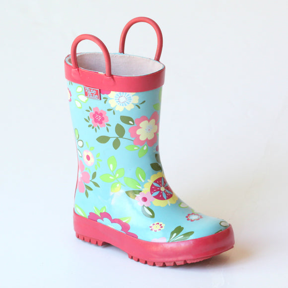 Pluie Pluie Blue Floral Rain Boot